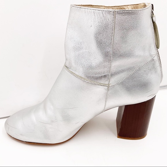 {OFFICE LONDON} Metallic Leather Ankle Boots - Picture 4 of 16